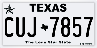 TX license plate CUJ7857
