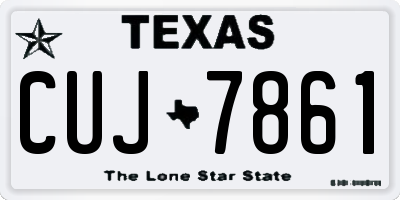 TX license plate CUJ7861