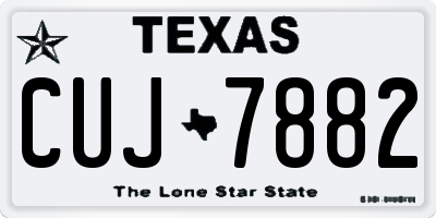 TX license plate CUJ7882