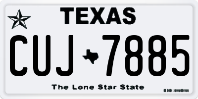 TX license plate CUJ7885