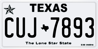 TX license plate CUJ7893