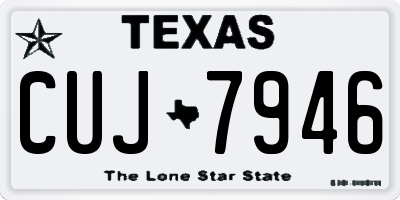 TX license plate CUJ7946