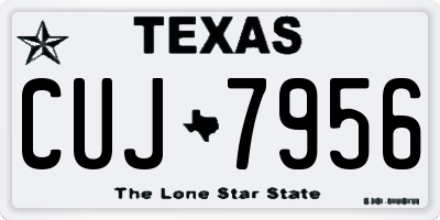 TX license plate CUJ7956