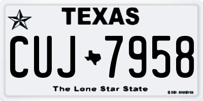 TX license plate CUJ7958