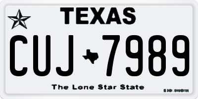 TX license plate CUJ7989