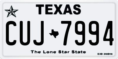 TX license plate CUJ7994