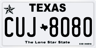 TX license plate CUJ8080