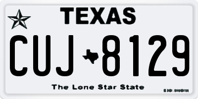 TX license plate CUJ8129