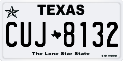 TX license plate CUJ8132