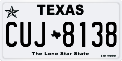TX license plate CUJ8138