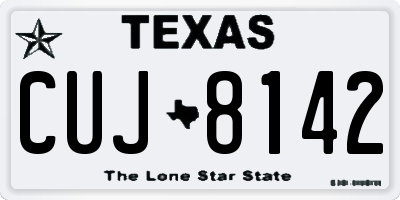 TX license plate CUJ8142