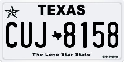 TX license plate CUJ8158
