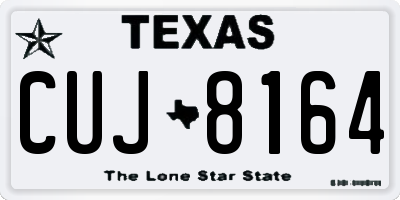 TX license plate CUJ8164