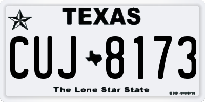 TX license plate CUJ8173