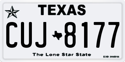 TX license plate CUJ8177