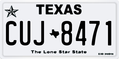 TX license plate CUJ8471