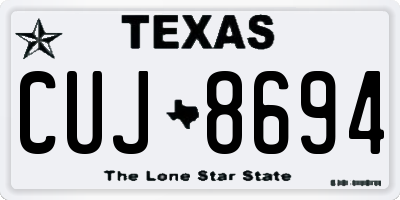 TX license plate CUJ8694