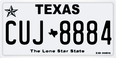 TX license plate CUJ8884