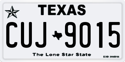 TX license plate CUJ9015
