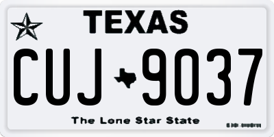 TX license plate CUJ9037