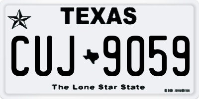 TX license plate CUJ9059
