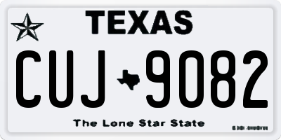 TX license plate CUJ9082