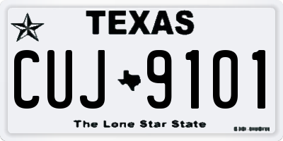 TX license plate CUJ9101