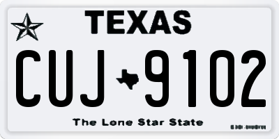TX license plate CUJ9102