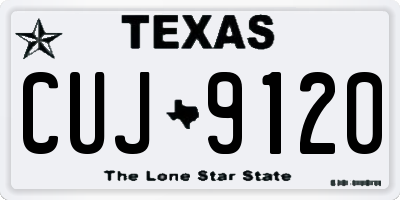 TX license plate CUJ9120