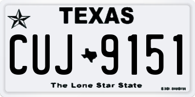 TX license plate CUJ9151