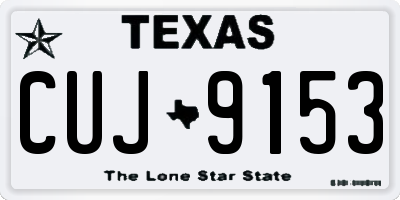 TX license plate CUJ9153