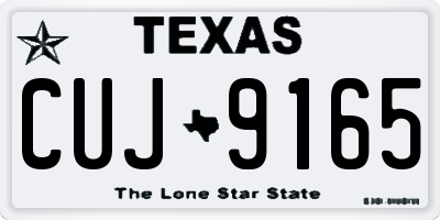 TX license plate CUJ9165