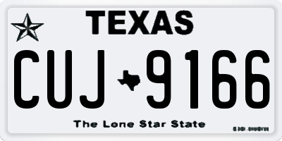 TX license plate CUJ9166