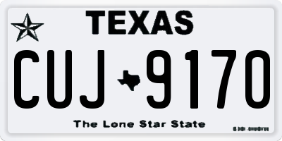 TX license plate CUJ9170
