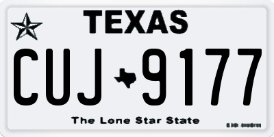 TX license plate CUJ9177