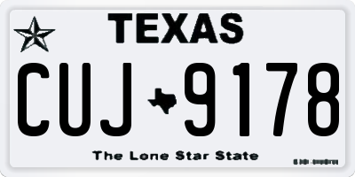 TX license plate CUJ9178