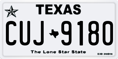 TX license plate CUJ9180