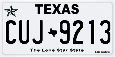 TX license plate CUJ9213