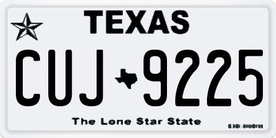TX license plate CUJ9225