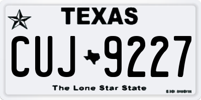 TX license plate CUJ9227