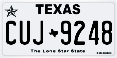 TX license plate CUJ9248