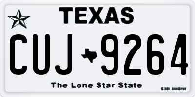 TX license plate CUJ9264