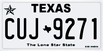 TX license plate CUJ9271