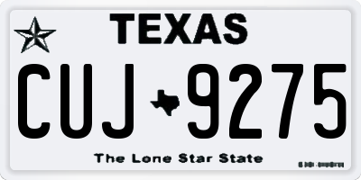 TX license plate CUJ9275