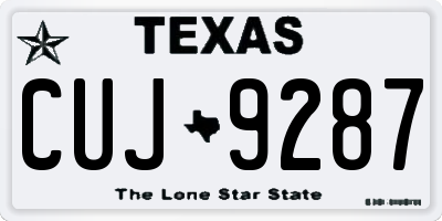 TX license plate CUJ9287