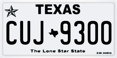 TX license plate CUJ9300