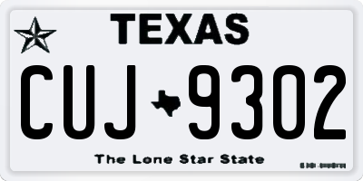 TX license plate CUJ9302