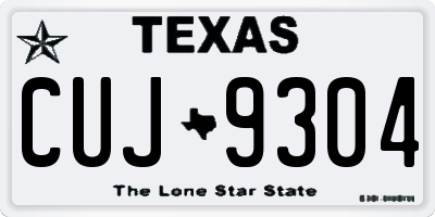 TX license plate CUJ9304