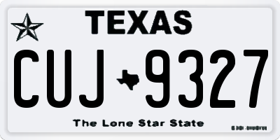 TX license plate CUJ9327