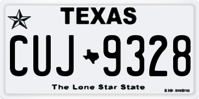 TX license plate CUJ9328